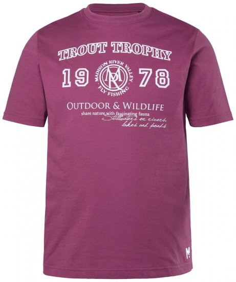 Men+ 424 T-shirt Trout Trophy Rouge baie clair - T-shirts - T-shirts Homme Grande Taille