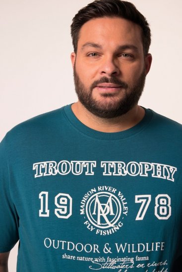 Men+ 424 T-shirt Trout Trophy Vert lagon - T-shirts - T-shirts Homme Grande Taille