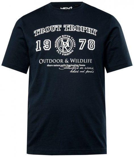 Men+ 424 T-shirt Trout Trophy Bleu marine - T-shirts - T-shirts Homme Grande Taille