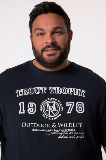 Men+ 424 T-shirt Trout Trophy Bleu marine - T-shirts - T-shirts Homme Grande Taille