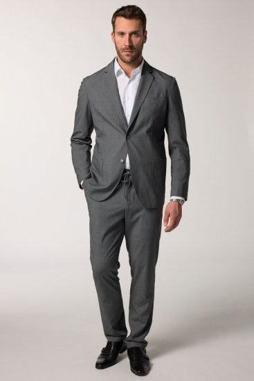 JP1880 Rimini Flexnamic Blazer en jersey rayé Gris foncé - Costumes - Costumes grandes tailles 