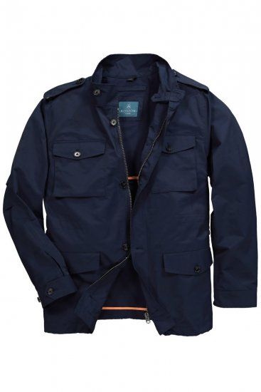 Boston Park 779 Veste field à col montant Bleu marine - Vestes - Vestes homme grandes tailles