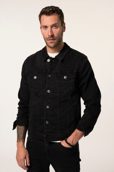 JP1880 836791 Veste en jean à quatre poches Noir - Vestes - Vestes homme grandes tailles