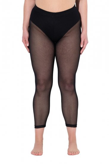 Ulla Popken 836800 Legging collant Noir - Collants & chaussettes - 