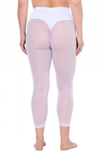 Ulla Popken 836800 Legging collant à pois Blanc - Collants & chaussettes - 