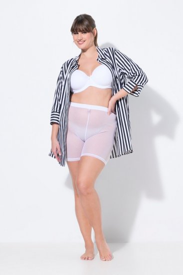 Ulla Popken 836805 Panty anti-frottement à pois Blanc - Panties anti-frottement - 