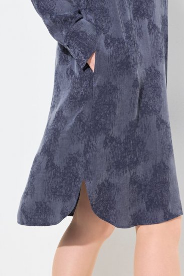 Ulla Popken 837069 Robe fleurie Bleu marine - Robes midi - Robes mi-longues pour femmes rondes