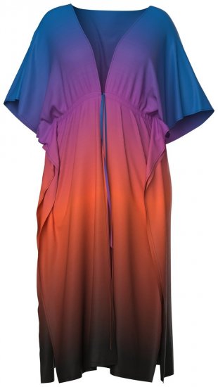 Ulla Popken 837090 Robe Bleu roi - Caftans - 