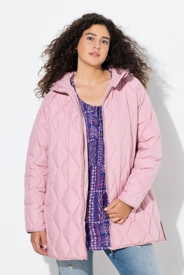 Ulla Popken 837208 Veste matelassée Vieux rose - Vestes - Vestes grande taille pour femme