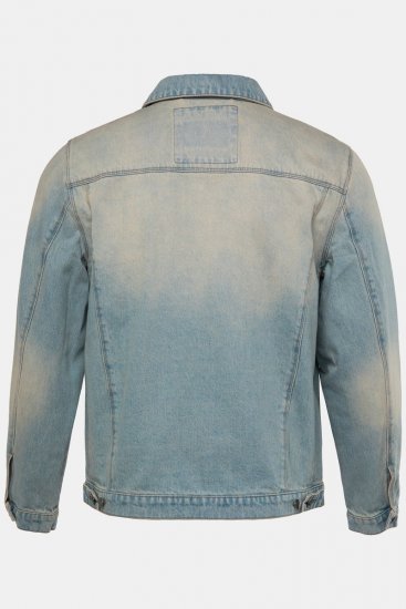 STHUGE 837222 Veste en jean à poches poitrine Bleu clair - Vestes - Vestes homme grandes tailles