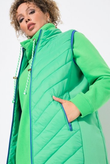 Ulla Popken 837409 Gilet HYPRAR matelassé Vert clair - Gilets sans manches - 