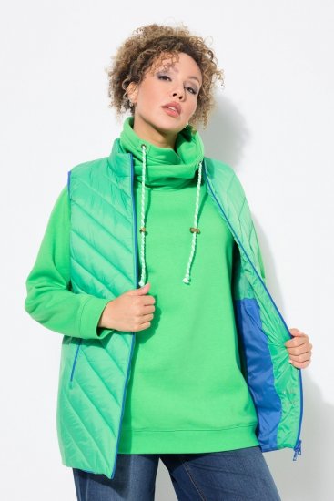 Ulla Popken 837409 Gilet HYPRAR matelassé Vert clair - Gilets sans manches - 
