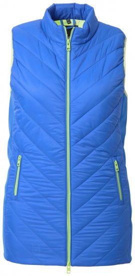 Ulla Popken 837409 Gilet HYPRAR matelassé Bleu - Gilets sans manches - 