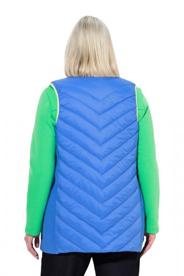 Ulla Popken 837409 Gilet HYPRAR matelassé Bleu - Gilets sans manches - 