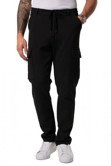 JP1880 New York Flexnamic Pantalon en jersey à poches cargo Noir - Costumes - Costumes grandes tailles 