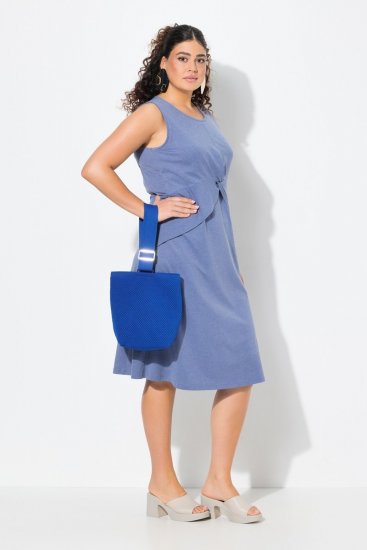 Ulla Popken 837874 Robe en jersey sans manches Bleu - Robes en jersey - 