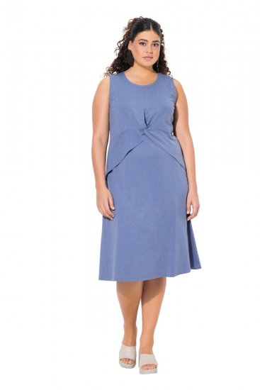Ulla Popken 837874 Robe en jersey sans manches Bleu - Robes en jersey - 