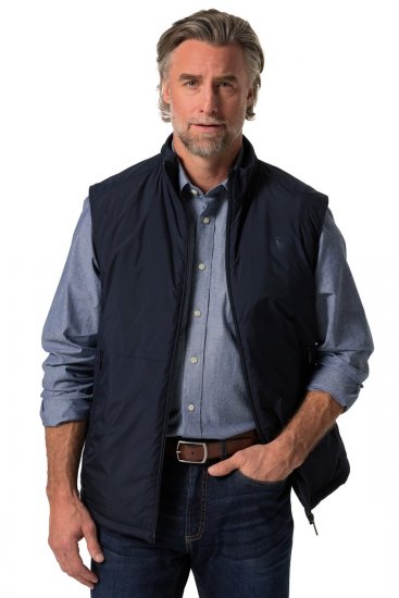 Boston Park 877 Gilet à col montant et fermeture éclair Bleu marine - Vestes - Vestes homme grandes tailles