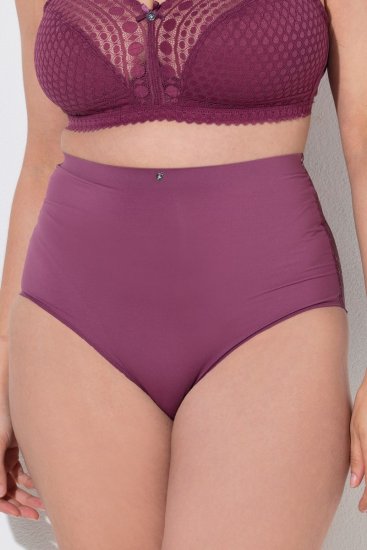 Ulla Popken 838675 Culottes taille haute Violet foncé - Culottes - 