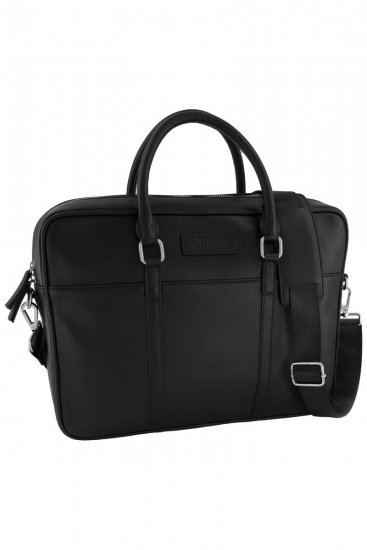 JP1880 838828 Sacoche ordinateur en cuir Noir - Sacs - 