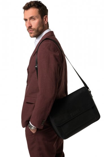 JP1880 838833 Sacoche bandoulière en cuir Noir - Sacs - 