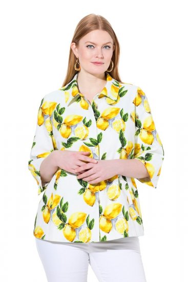 Ulla Popken 838952 Veste Blanc - Vestes - Vestes grande taille pour femme