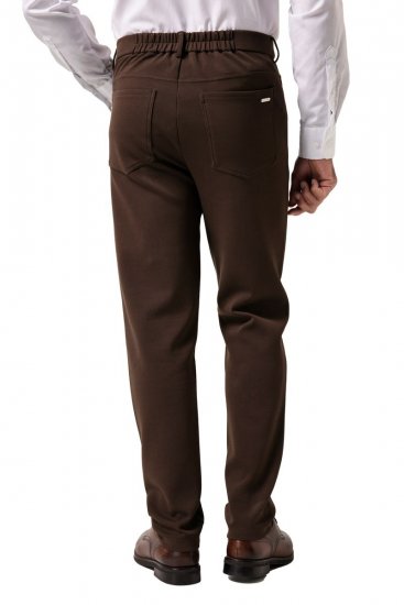 JP1880 New York Flexnamic Pantalon en jersey à cinq poches Marron foncé - Costumes - Costumes grandes tailles 