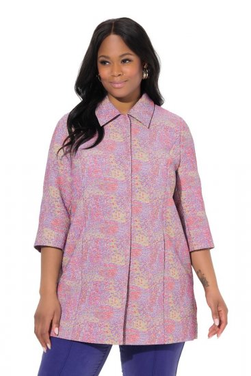 Ulla Popken 839708 Veste Lilas - Vestes - Vestes grande taille pour femme