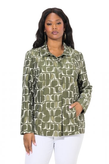 Ulla Popken 839781 Veste Gris - Vestes - Vestes grande taille pour femme