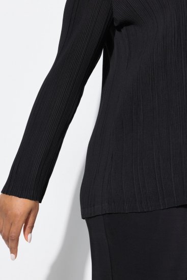 Ulla Popken 839843 Blazer plissé Noir - Blazers - Vestes blazer pour femme, grandes tailles