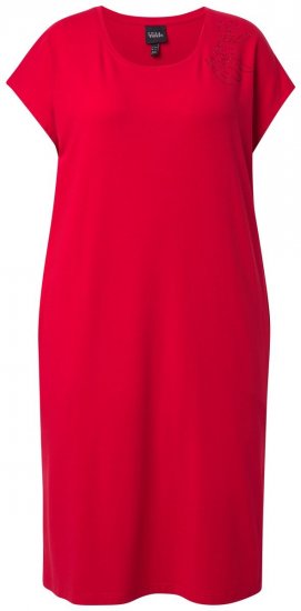 Ulla Popken 839896 Robe en jersey à strass Rose - Robes de soirée - Robes de soirée en grandes tailles