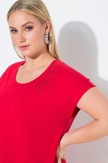Ulla Popken 839896 Robe en jersey à strass Rose - Robes de soirée - Robes de soirée en grandes tailles