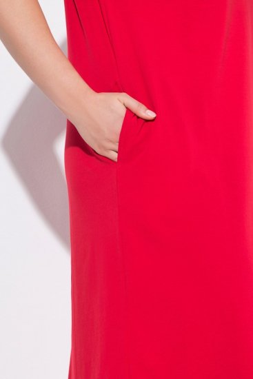 Ulla Popken 839896 Robe en jersey à strass Rose - Robes de soirée - Robes de soirée en grandes tailles