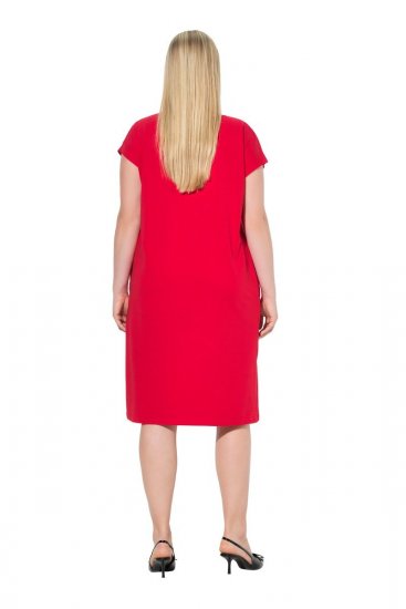 Ulla Popken 839896 Robe en jersey à strass Rose - Robes de soirée - Robes de soirée en grandes tailles