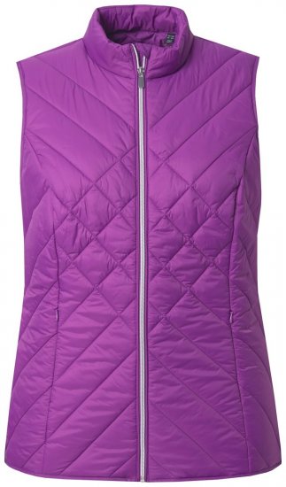 Ulla Popken 840047 Gilet matelassé déperlant Lilas - Gilets sans manches - 