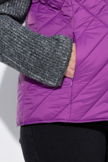 Ulla Popken 840047 Gilet matelassé déperlant Lilas - Gilets sans manches - 