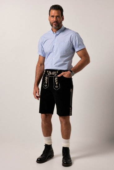 JP1880 Shirt Traditional Short Sleeve Checked Light Blue - Chemises - Chemises Grandes Tailles Hommes