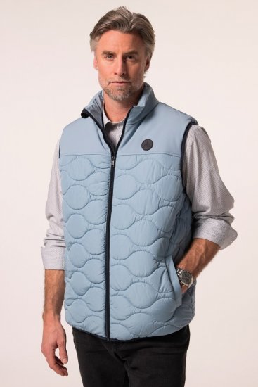 Boston Park 099 Gilet matelassé en duvet synthétique Bleu clair - Vestes - Vestes homme grandes tailles