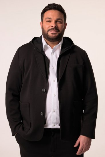 Men+ 205 Bilbao Flexlastic Blazer en jersey Noir - Costumes - Costumes grandes tailles 
