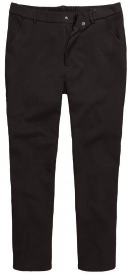 Men+ 207 Bilbao Flexlastic Chino en jersey Noir - Costumes - Costumes grandes tailles 