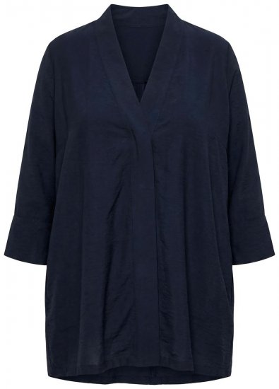 Ulla Popken 840210 Gilet Bleu marine - Cardigans - Gilets grande taille pour femme