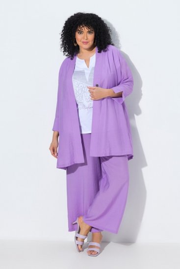 Ulla Popken 840210 Gilet Lilas - Cardigans - Gilets grande taille pour femme