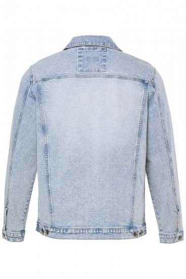 Men+ 394 Veste en jean à poches poitrine Bleu clair - Vestes - Vestes homme grandes tailles