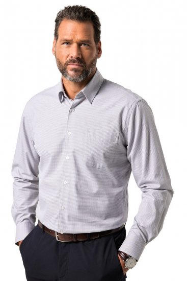 JP1880 Business Shirt Long Sleeve Two-Tone Grey - Chemises - Chemises Grandes Tailles Hommes