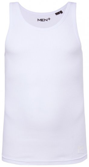 Men+ 620 Débardeur côtelé Blanc - T-shirts - T-shirts Homme Grande Taille