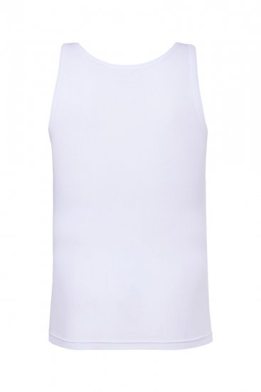 Men+ 620 Débardeur côtelé Blanc - T-shirts - T-shirts Homme Grande Taille