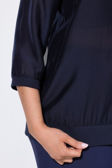Ulla Popken 841127 Blouse Bleu marine - Ulla Popken - Ulla Popken Grandes Tailles