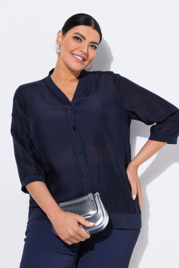 Ulla Popken 841127 Blouse Bleu marine - Ulla Popken - Ulla Popken Grandes Tailles