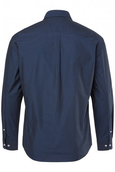 JP1880 Shirt Long Sleeve Kent Collar Navy - Chemises - Chemises Grandes Tailles Hommes