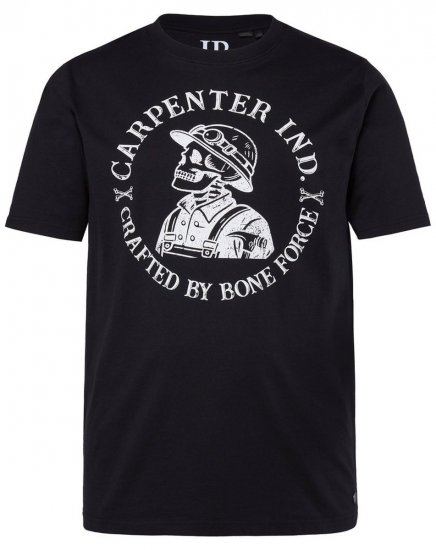 JP1880 T-Shirt Chest Print Bone Force Black - T-shirts - T-shirts Homme Grande Taille